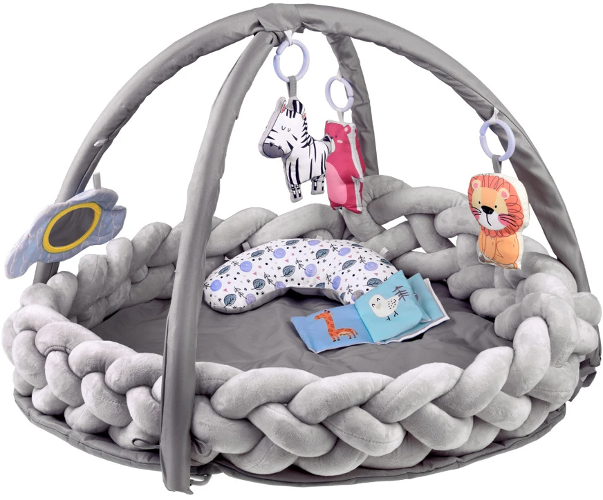 Jokomisiada Play mat with arch and toys + braided braid OTULACZ ZA5875