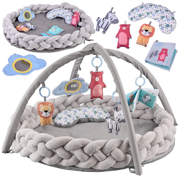 Jokomisiada Play mat with arch and toys + braided braid OTULACZ ZA5875