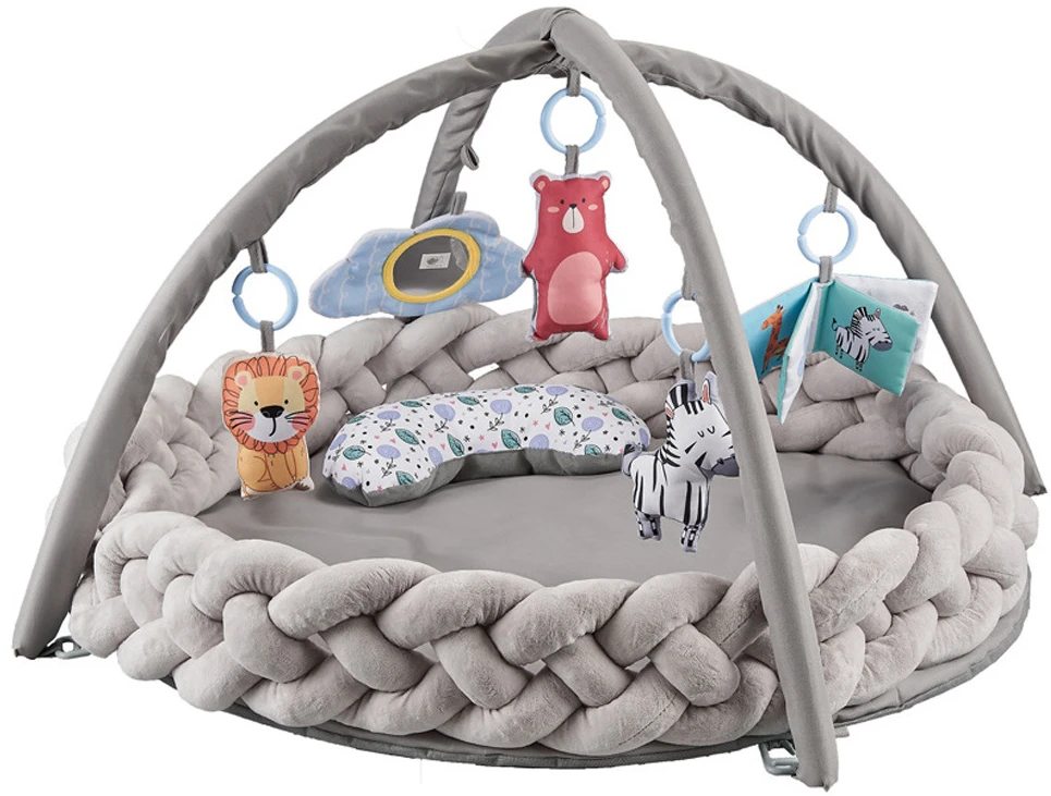 Jokomisiada Play mat with arch and toys + braided braid OTULACZ ZA5875