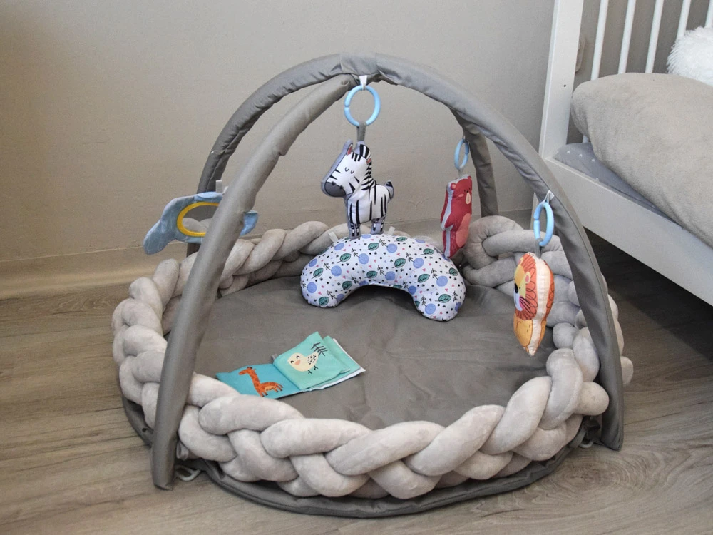 Jokomisiada Play mat with arch and toys + braided braid OTULACZ ZA5875
