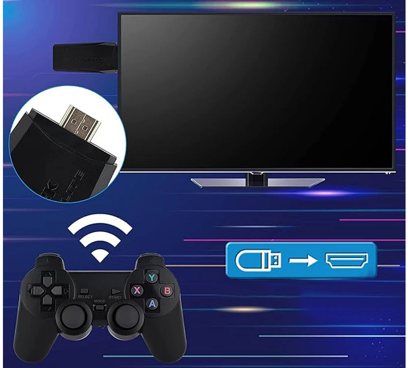 Jokomisiada Žaidimų konsolės komplektas HDMI RETRO + 2 pagalvėlės Daugiau nei 20 000 žaidimų kaip anksčiau GR0696