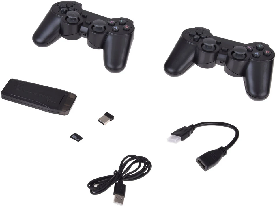 Jokomisiada Žaidimų konsolės komplektas HDMI RETRO + 2 pagalvėlės Daugiau nei 20 000 žaidimų kaip anksčiau GR0696