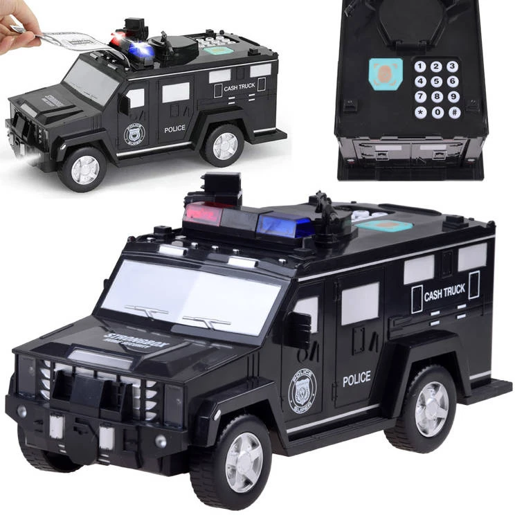 Jokomisiada Žaislinis automobilis Policijos taupyklė Bankomatas Seifas ZA3705