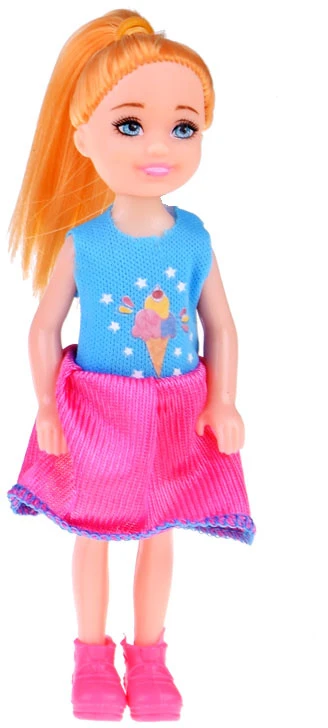 Jokomisiada Žavinga mini lėlė 13 cm lėlė suknelėje namui