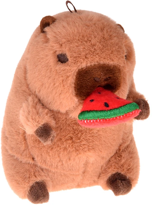 Jokomisiada Adorable CAPYBARA pendant eating a watermelon mini mascot 10 cm ZA5733