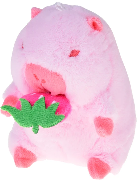 Jokomisiada Adorable CAPYBARA pendant eating a watermelon mini mascot 10 cm ZA5733