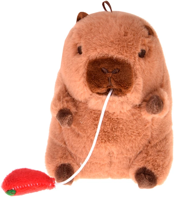 Jokomisiada Adorable CAPYBARA pendant eating a watermelon mini mascot 10 cm ZA5733