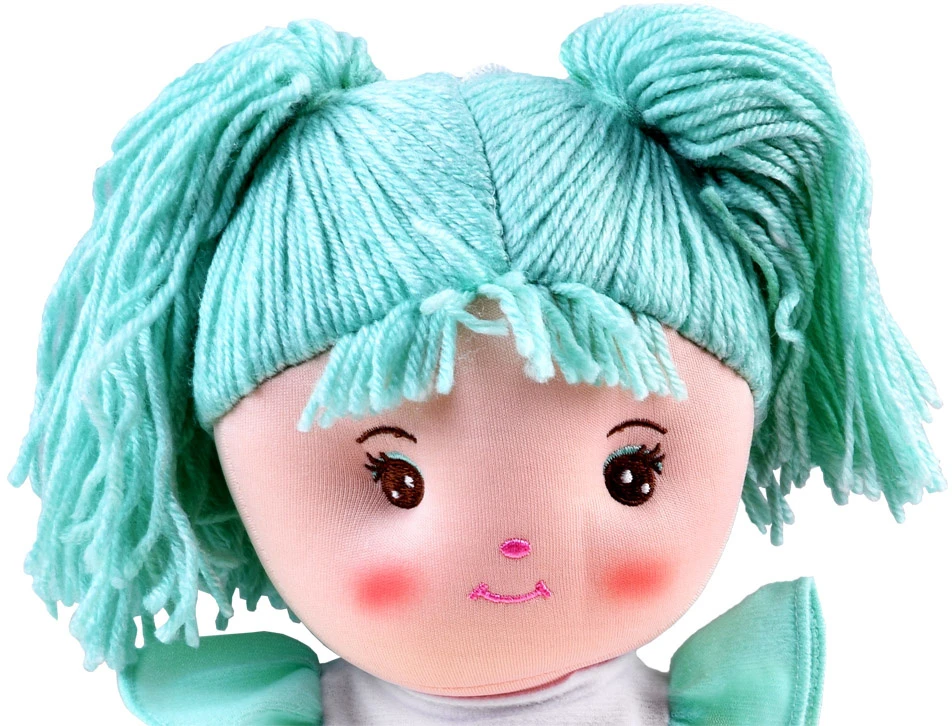 Jokomisiada Zuzia rag doll 33cm in a mint dress ZA3853