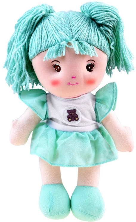 Jokomisiada Zuzia rag doll 33cm in a mint dress ZA3853