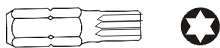 JONNESWAY TORX T45 x 30 mm 6 taškų, 10 mm