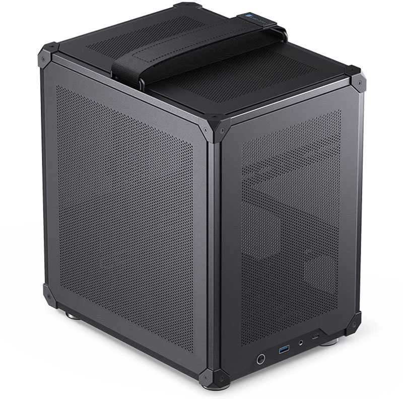 Jonsbo C6 PC-kompiuterio korpusas, Mini-Tower, Micro-ATX, mit Tragegriff – juodos spalvos