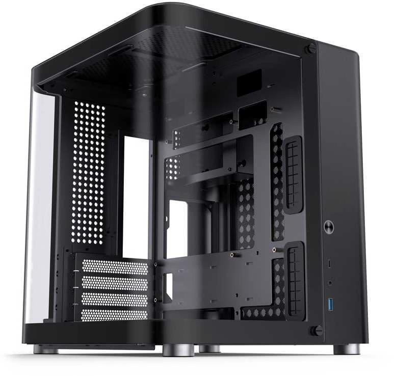 Jonsbo TK-1 2.0 Micro-ATX kompiuterio korpusas, Tempered Glass – juodos spalvos
