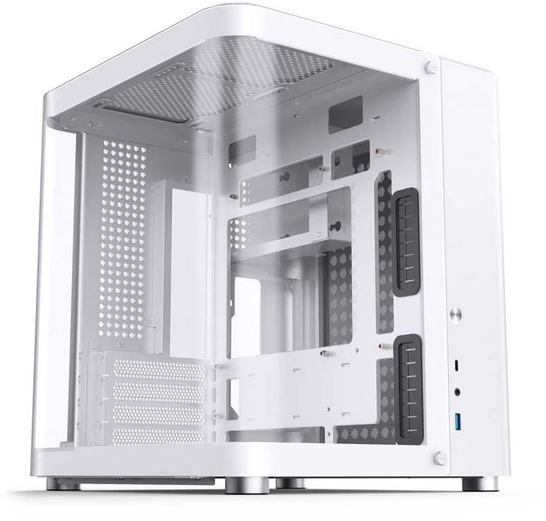 Jonsbo TK-1 2.0 Micro-ATX kompiuterio korpusas, Tempered Glass – baltos spalvos