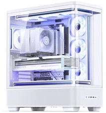 Jonsbo TK-5 case, Midi-Tower, ATX, Tempered Glass - baltas