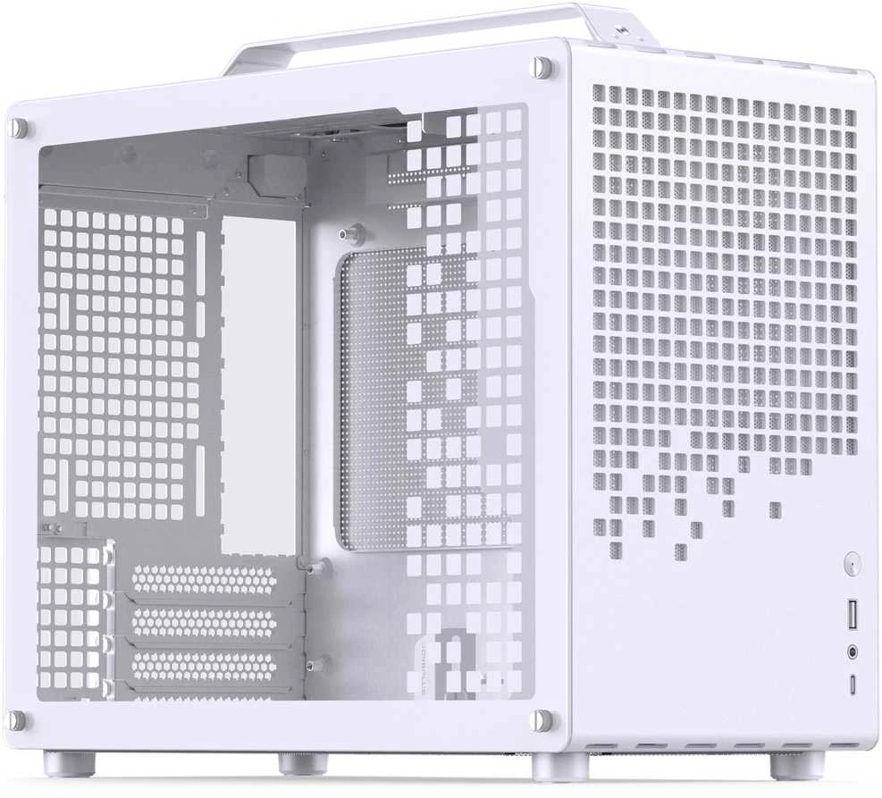 Jonsplus Z20 Micro-ATX kompiuterio korpusas, mit Tragegriff – baltos spalvos