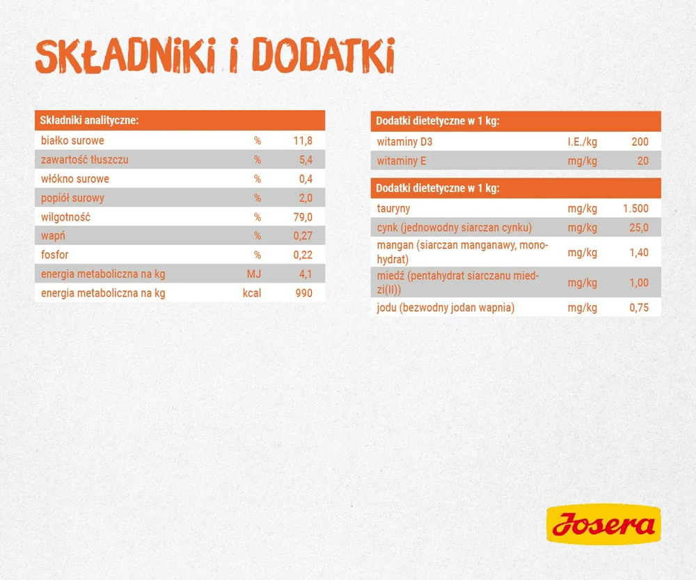 Kačių Maistas - JOSERA Vištienos Filė Šlapias Kačių Maistas 70g 11.8% Baltymų Be Glitimo