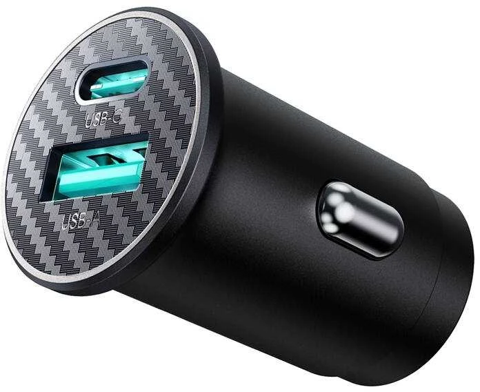 Automobilinis įkroviklis Joyroom JR-CCN16 USB-A/USB-C 15W juodas