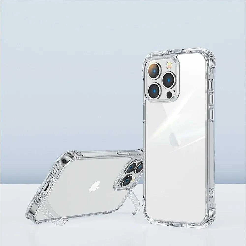 Joyroom Defender Series Apple iPhone 14 Pro Armored su stoveliu dėklas telefonui skaidrus (JR-14H2)