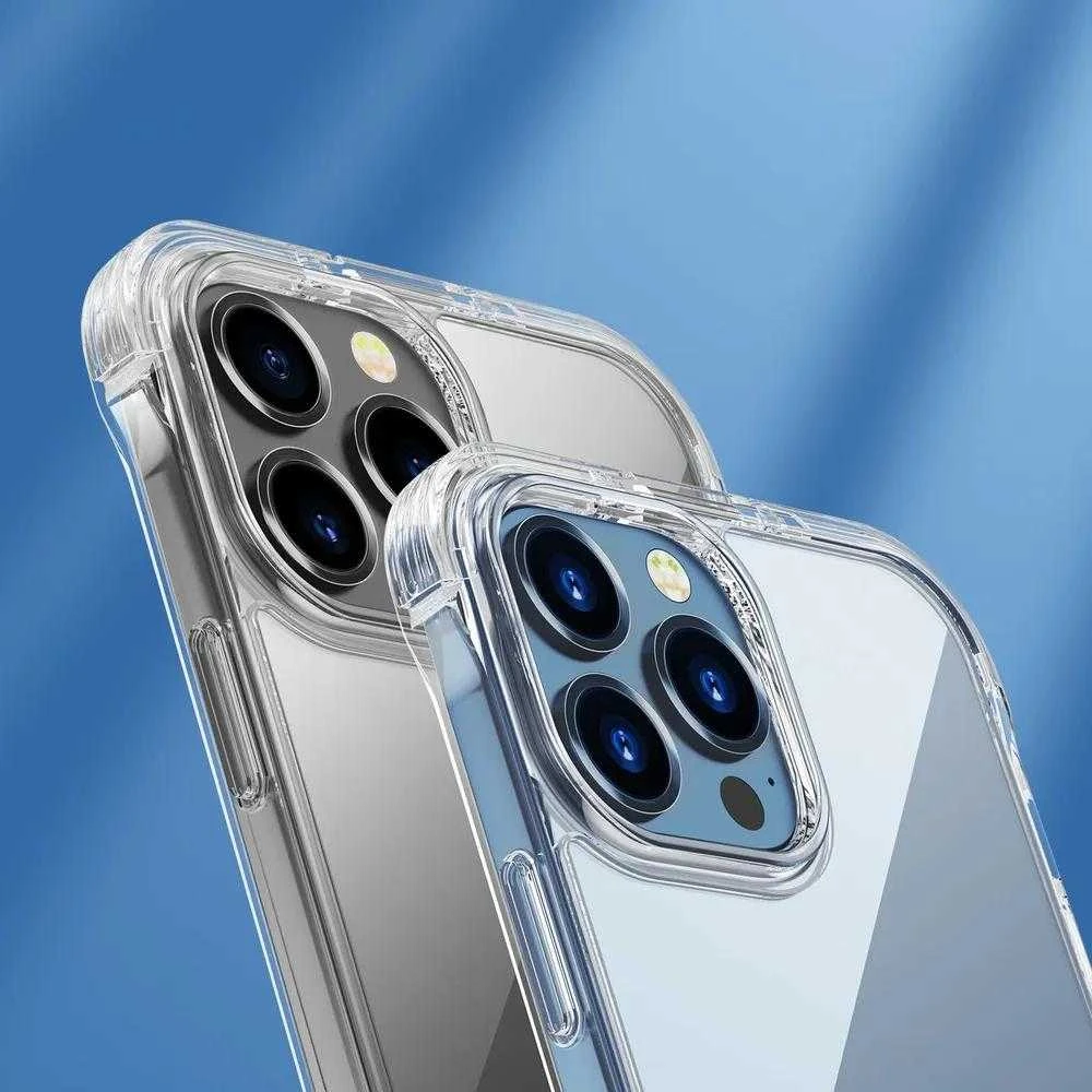 Joyroom Defender Series iPhone 13 Pro Max rugged housing su stoveliu dėklas telefonui skaidrus (JR-BP956)