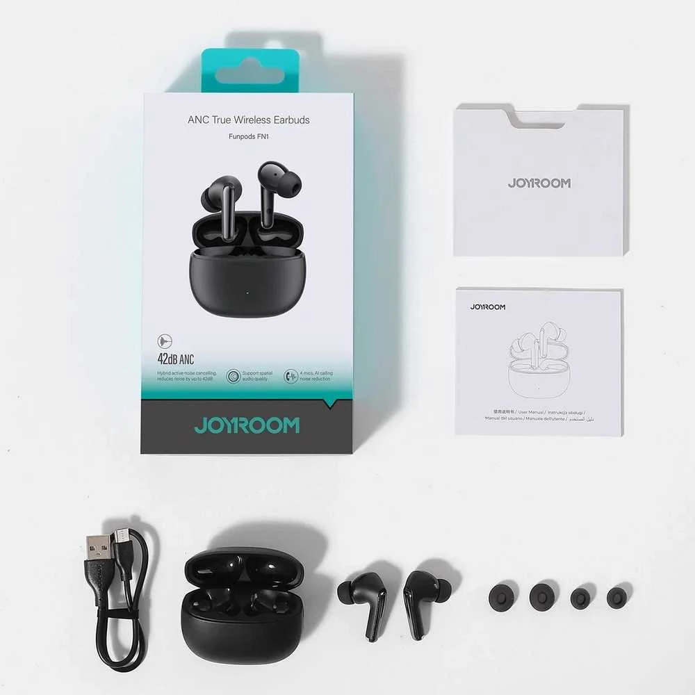 Joyroom JR-FN1 Funpods serijos belaidės ausinės (juodos)