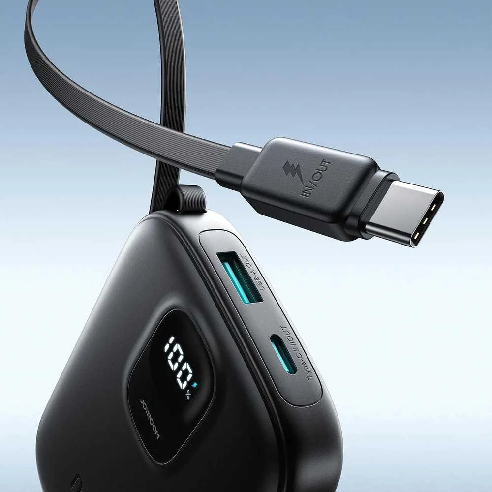 Išorinė baterija Power Bank Joyroom JR-PBF17 22.5W with USB-C cable 10000mAh juoda
