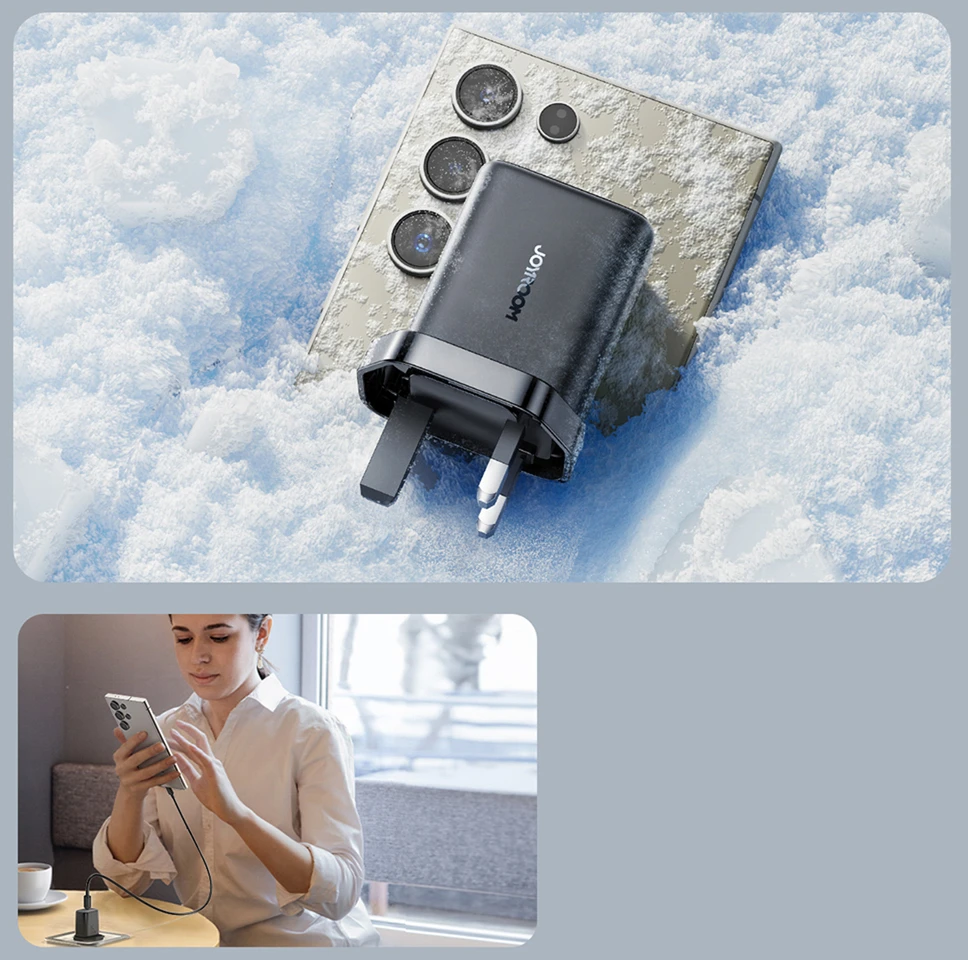 Joyroom JR-TCF23 25W sieninis įkroviklis su 1 m USB-C laidu - Juodas