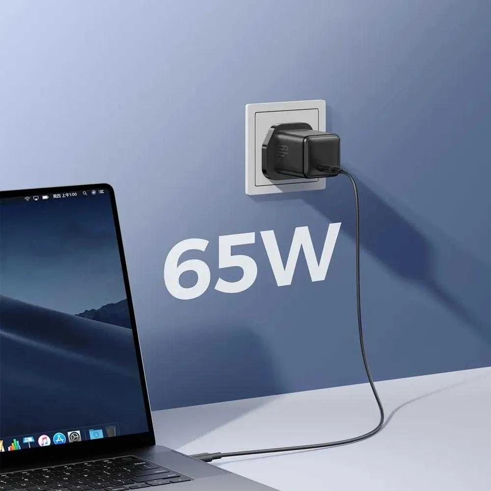 Joyroom JR-TCG18 65W laidinis įkroviklis 1 x USB-C (UK Plug) – juodos spalvos