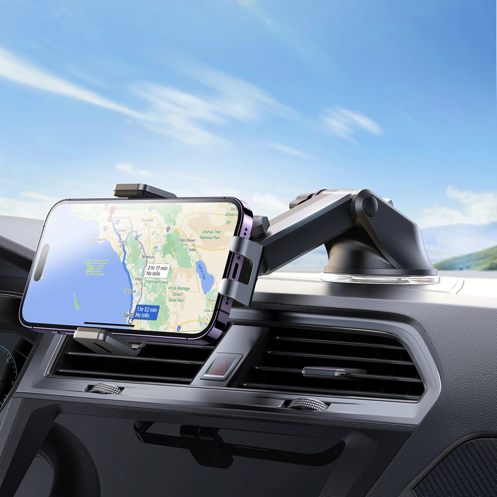 Joyroom JR-ZS219 automobilinių laikiklių rinkinys su Qi indukciniu įkrovikliu (juodas)