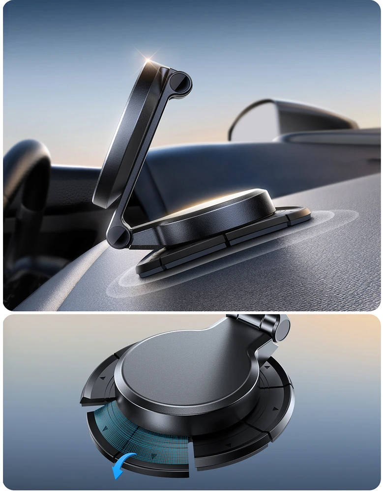 Joyroom JR-ZS408 magnetinis laikiklis su 15 W indukciniu įkrovikliu automobilio kabinai – juodas