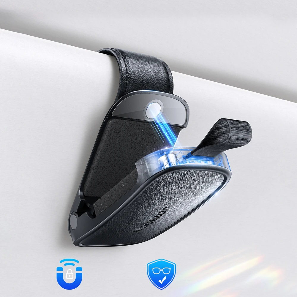 Joyroom JR-ZS511 Saulės skydelio laikiklis su magnetiniu segtuku - Juodas
