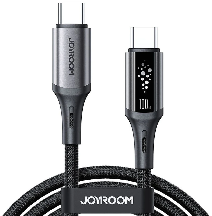 Joyroom S-A60 StarTalk 100W USB-C - USB-C kabelis 1.2m - Juodas