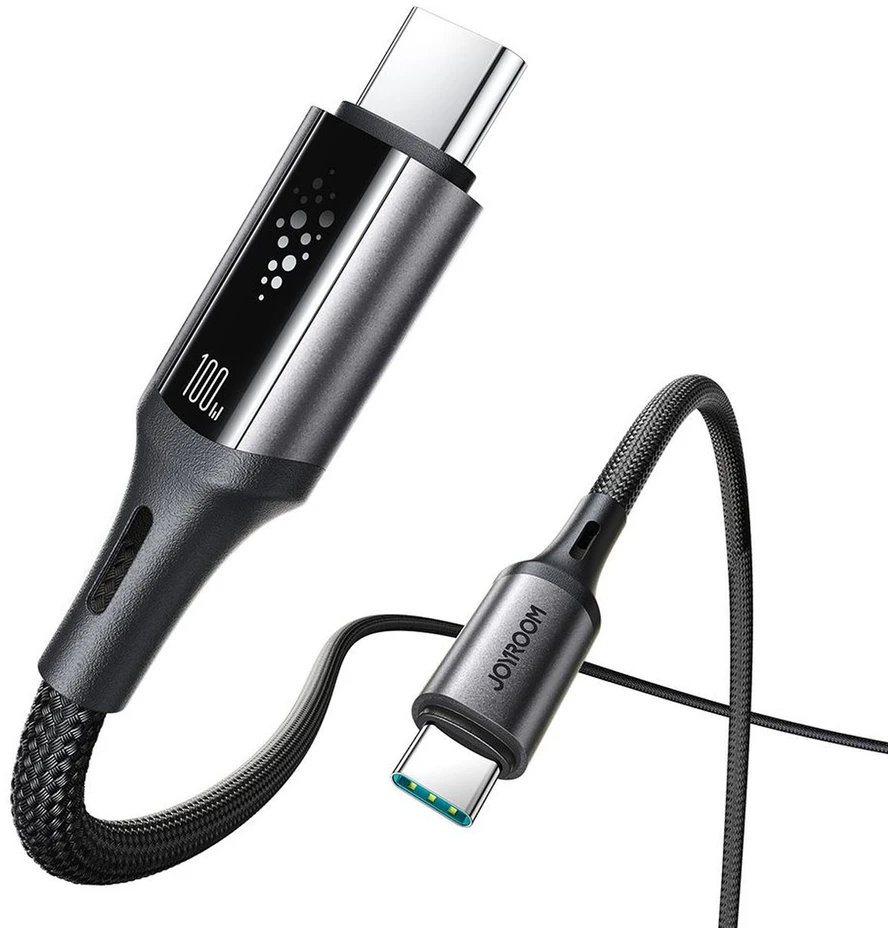 Joyroom S-A60 StarTalk 100W USB-C - USB-C kabelis 1.2m - Juodas