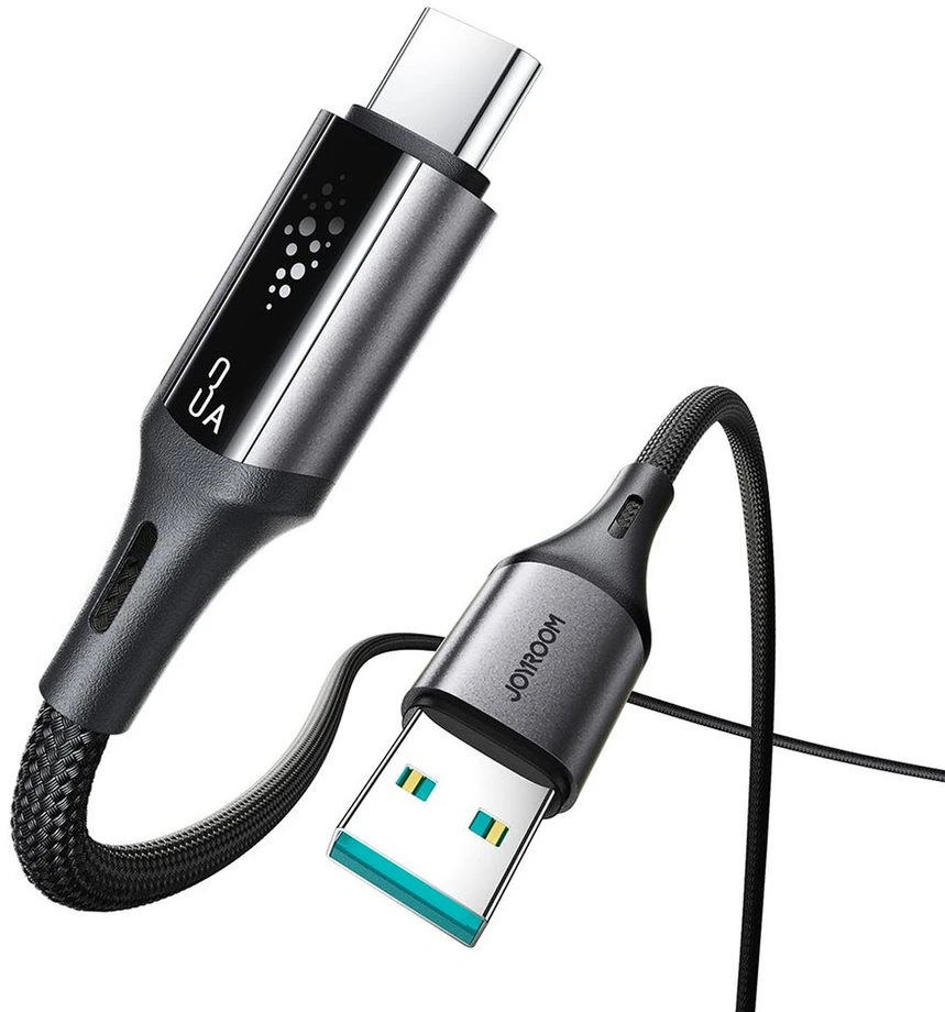 Joyroom S-A60 StarTalk 3A USB-A - USB-C kabelis 1.2m - juodas