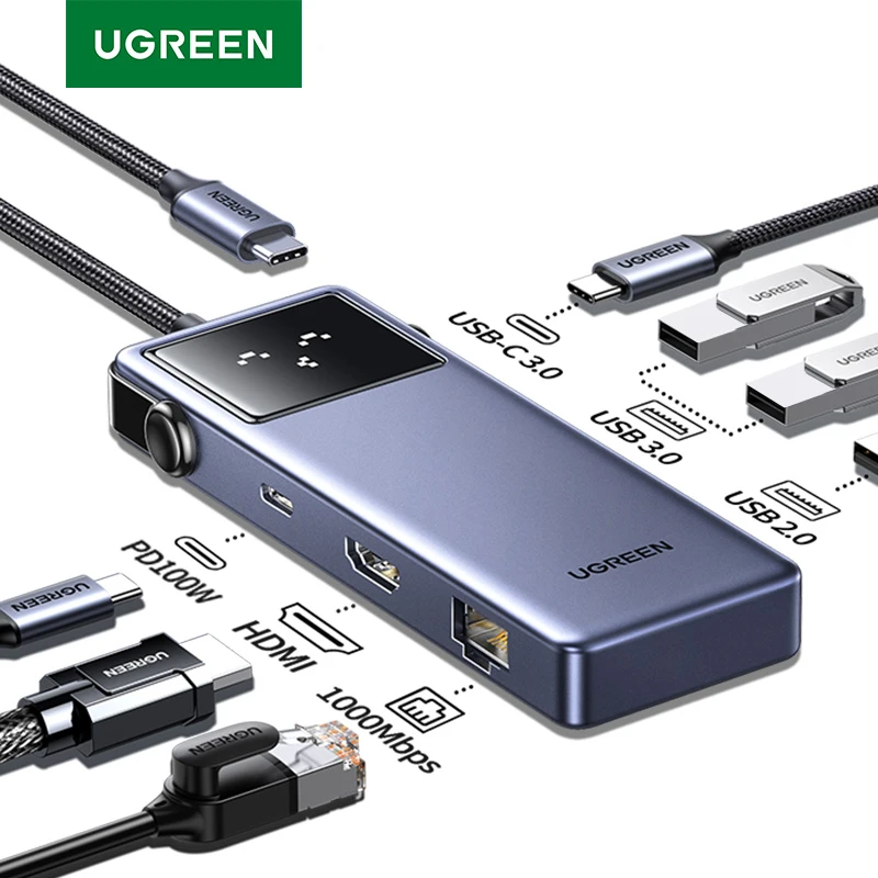 Jungčių stotelė 7in1 USB-C į USB3.0, HDMI, USB-C, PD 85W CM888 UGREEN