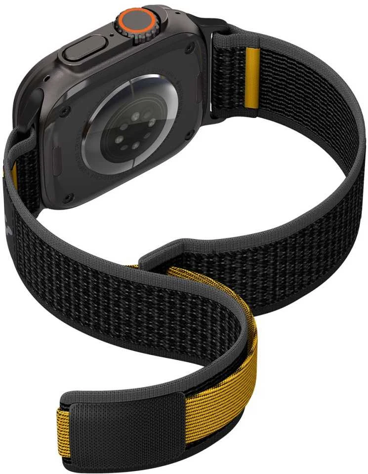 Juoda apyrankė Apple Watch 6 / 7 / 8 / 9 / 10 / SE / Ultra 1 / 2 ( 44 / 45 / 46 / 49 mm) laikrodžiui „Spigen Athlex Air”