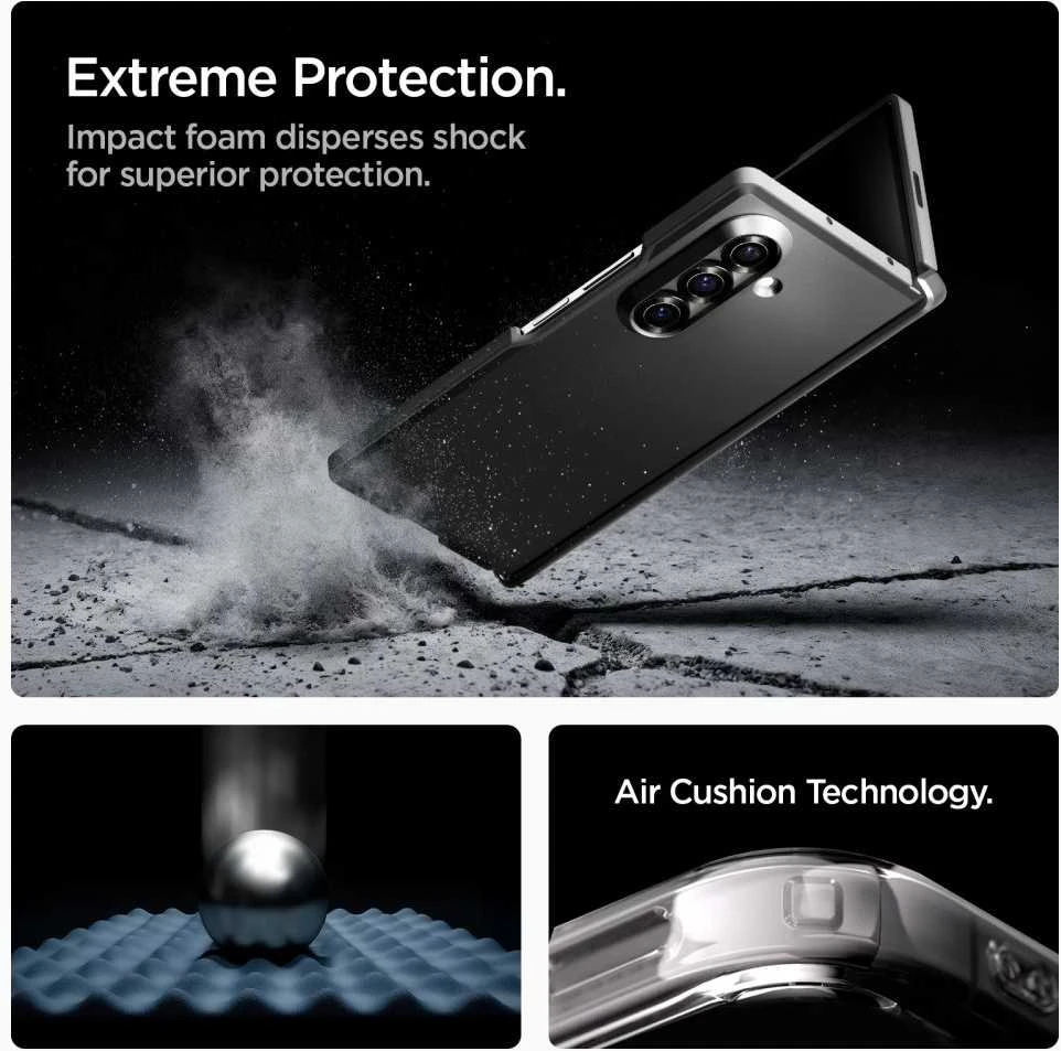 Dėklas „Spigen Tough Armor Pro Mag Magsafe Galaxy Z Fold 7“ juodas