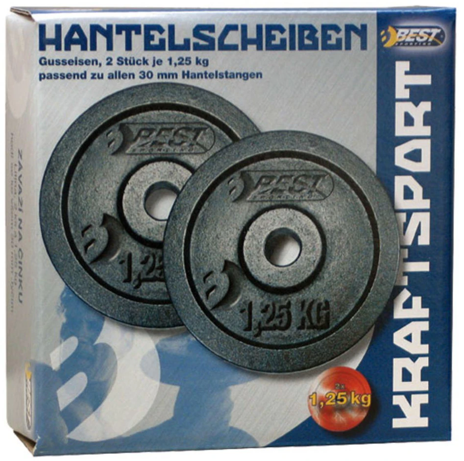 Best Sporting Lietiniai svoriai 2x1,25 kg, 30 mm