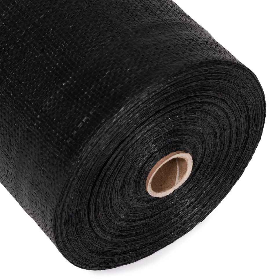Juodas UV spinduliams atsparus agroaudinys 90 g/m² piktžolių kontrolės danga 1,6 × 50 m, smeigtukai, MultiGarden