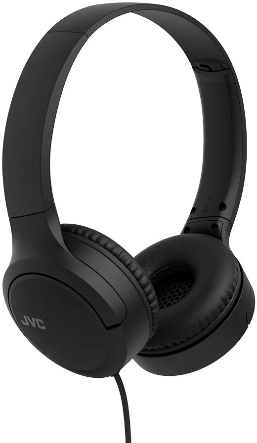 JVC, HA-S33UC-BU, juodos sp. dinaminės ausinės, mikrofonas