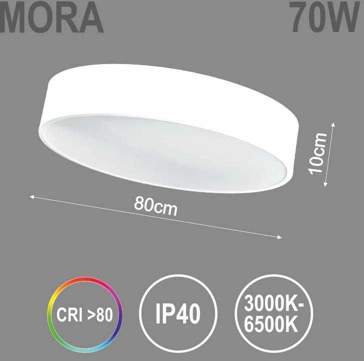 Lubinis šviestuvas TOPE Lubinis apvalus baltas LED šviestuvas "MORA" 70W