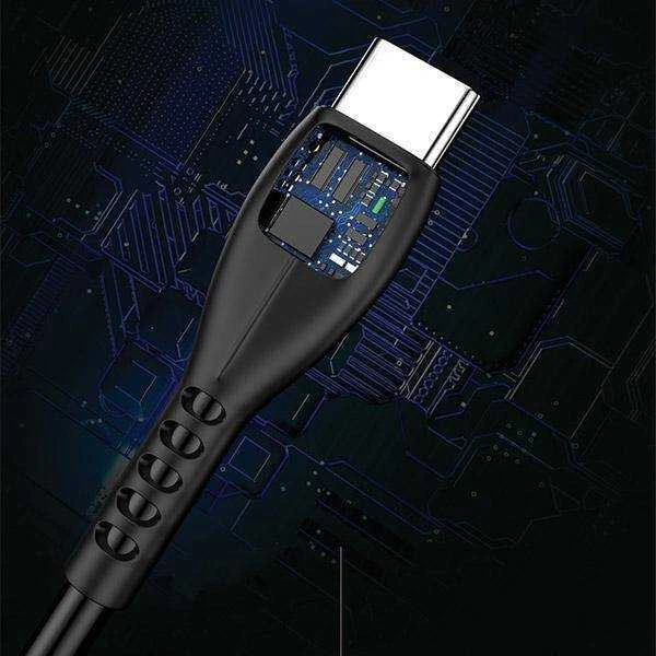 AWEI CL-115T USB to USB-C juodos spalvos cable