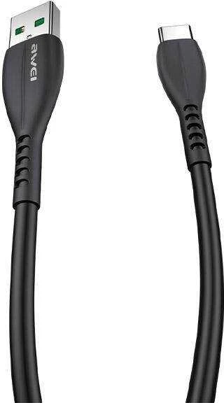 AWEI CL-115T USB to USB-C juodos spalvos cable