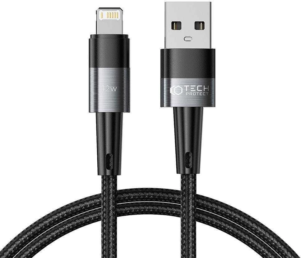 Kabelis 3A 12W 1m USB – Lightning Tech-Protect UltraBoost pilkos spalvos