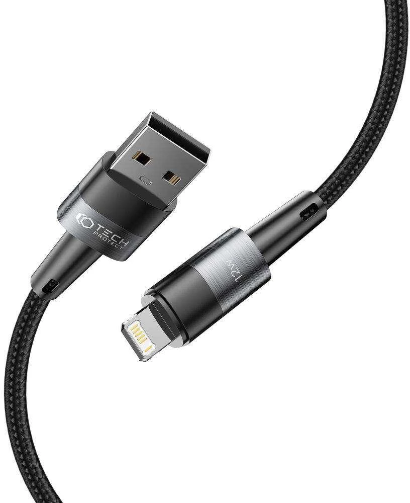 Kabelis 3A 12W 2m USB – „Lightning Tech-Protect UltraBoost“ pilkos spalvos