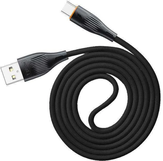 T-PHOX KABELIS X-LITE TYPE-C Juodas 1M 3A