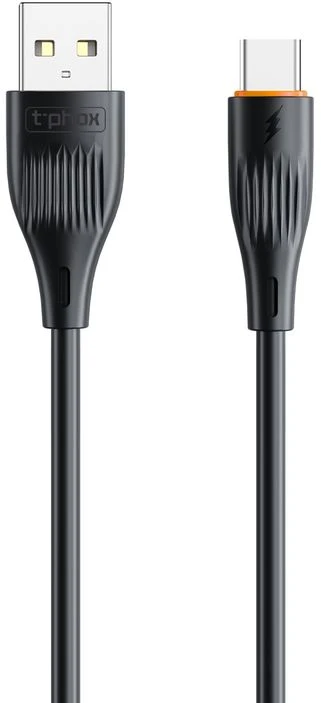 T-PHOX KABELIS X-LITE TYPE-C Juodas 1M 3A