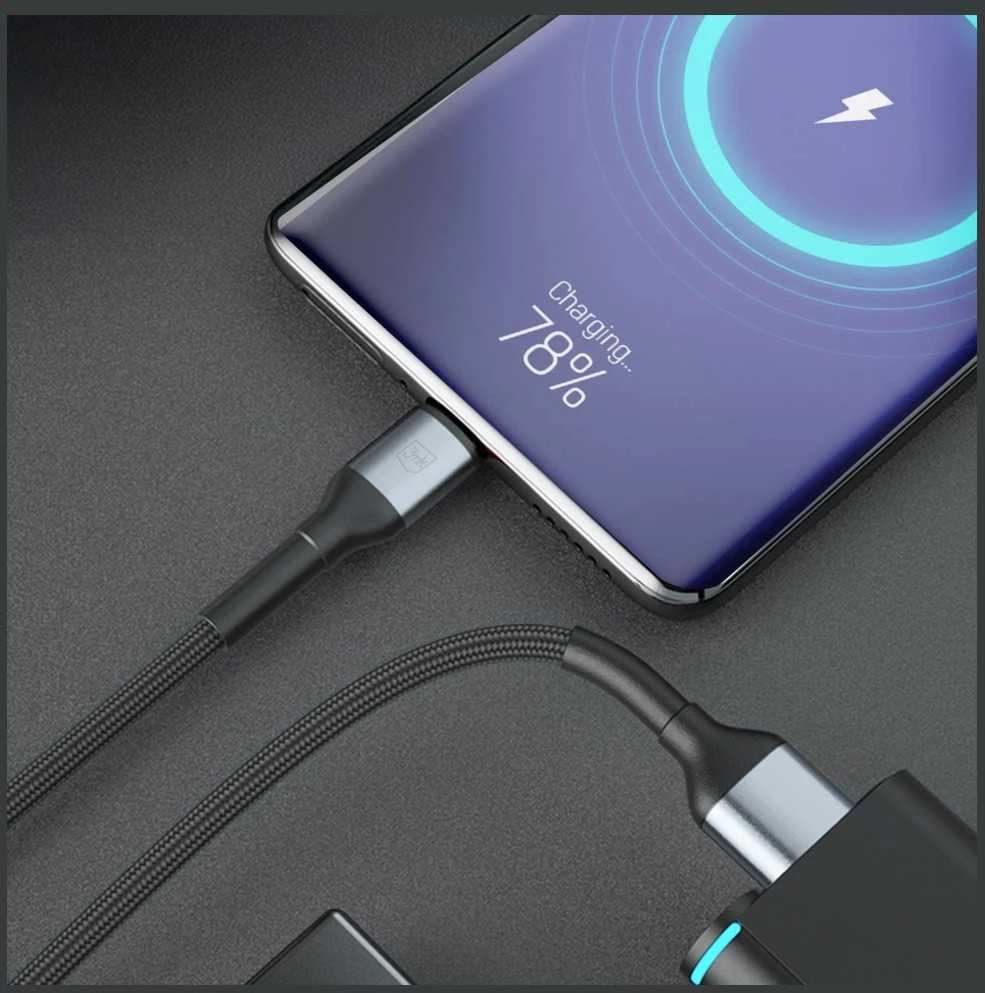 3mk Hyper Cable N-SERIES USB-A į USB-C 1m 9V/2A 18W Juodas