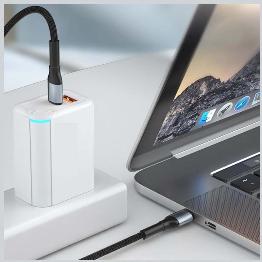 3Mk apsauga 3mk Hyper kabelis 3mk Hyper kabelis N serijos USB-C / USB-C 2m 20V/3A 60W / juodas