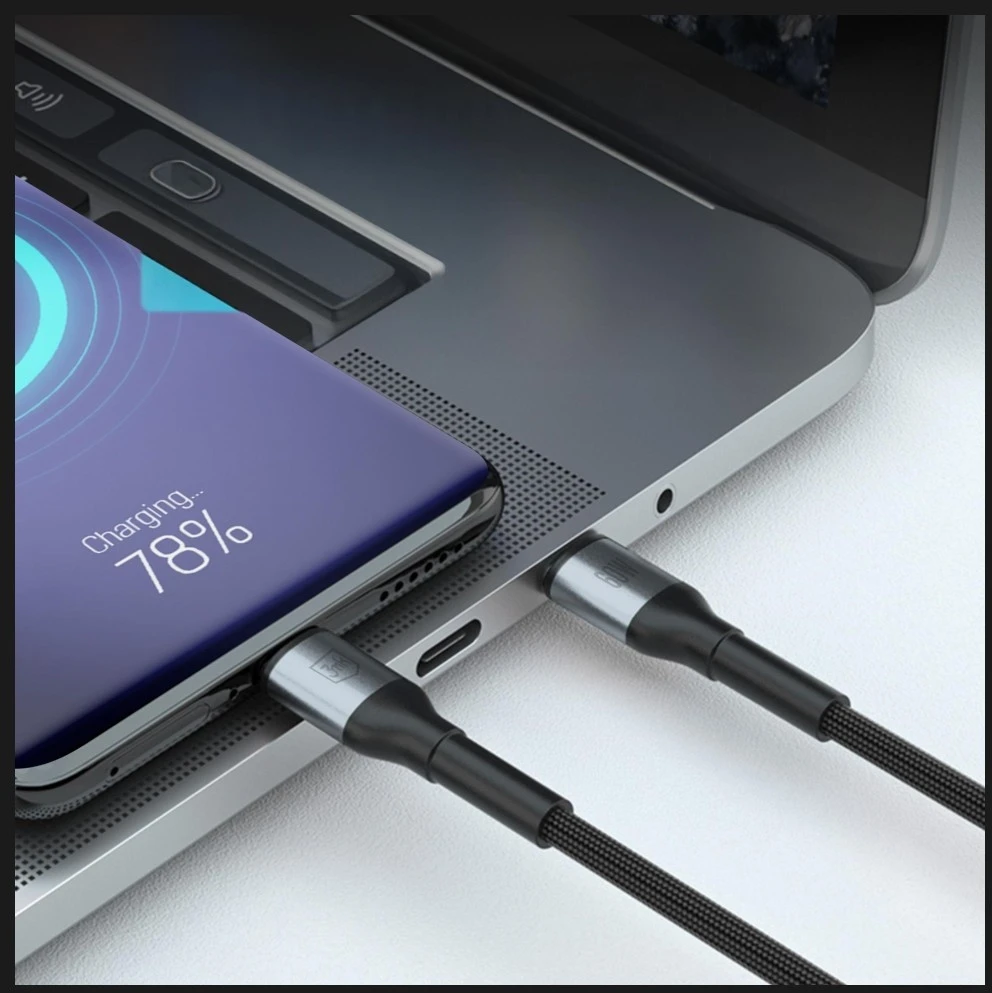 3Mk apsauga 3mk Hyper kabelis 3mk Hyper kabelis N serijos USB-C / USB-C 2m 20V/3A 60W / juodas