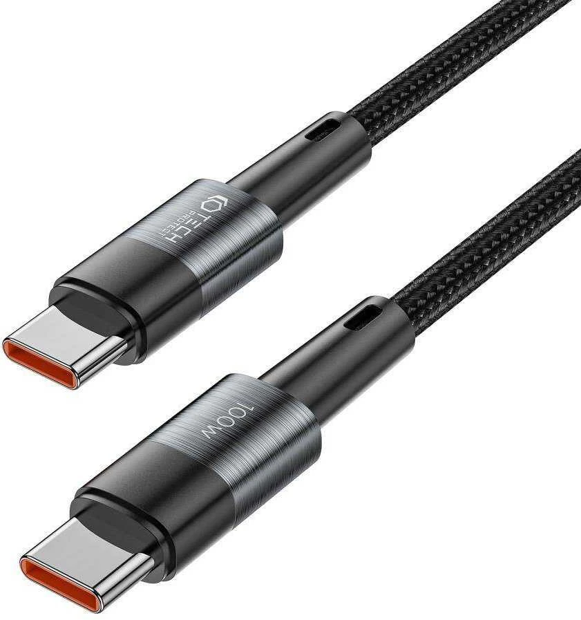 Kabelis 5A PD100W 3m USB-C ir USB-C Tech-Protect Ultraboost pilkos spalvos